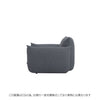 ネイビーのウォッシャブルニットカバーをかけたMARENCO 1人掛けソファ。落ち着いた印象のリビングに。