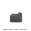 シックなネイビーのニットカバーをかけたMARENCO 3人掛けソファ。家族でくつろぐ空間にぴったり。